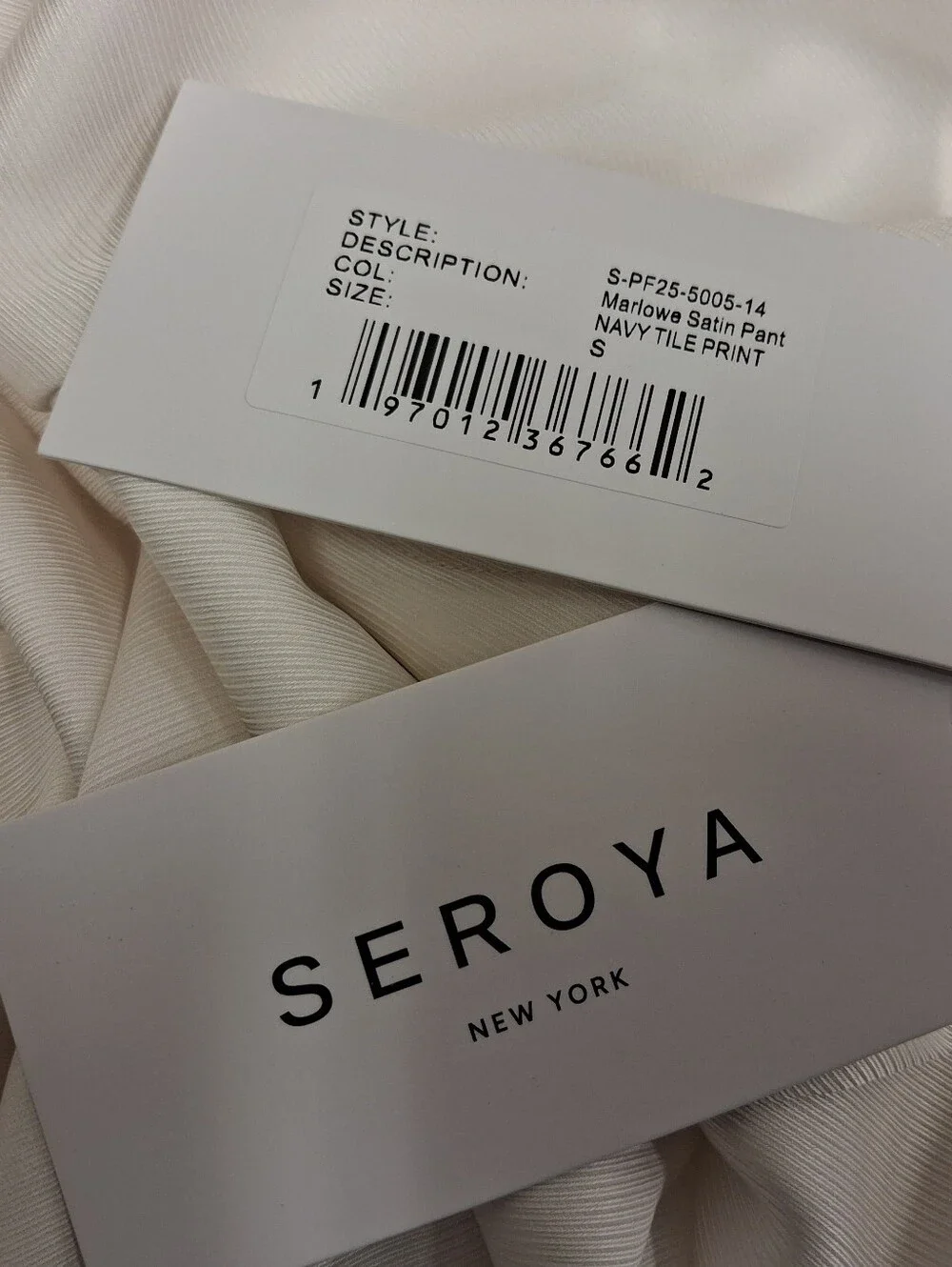 NWT $328 SER.O.YA Marlowe Satin Pant Size Small ~ ANTHROPOLOGIE